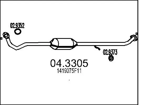 Handler.Part Catalytic converter MTS 043305 1