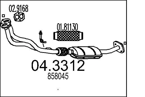 Handler.Part Catalytic converter MTS 043312 1