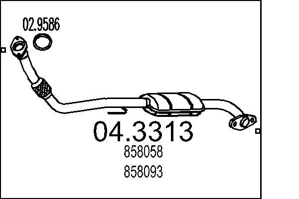 Handler.Part Catalytic converter MTS 043313 1