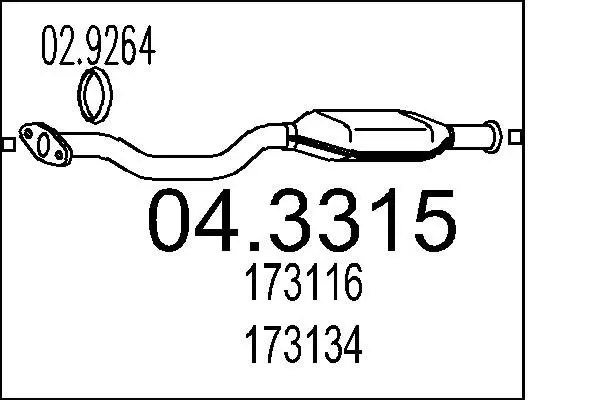 Handler.Part Catalytic converter MTS 043315 1