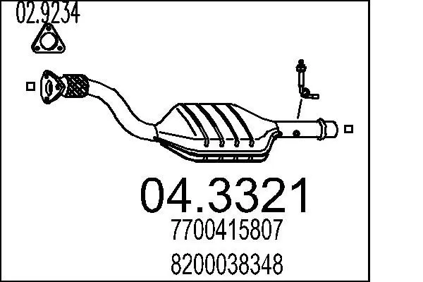 Handler.Part Catalytic converter MTS 043321 1