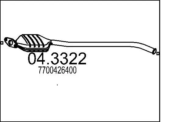 Handler.Part Catalytic converter MTS 043322 1