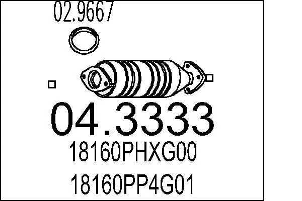 Handler.Part Catalytic converter MTS 043333 1