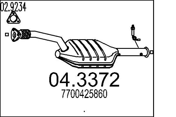 Handler.Part Catalytic converter MTS 043372 1