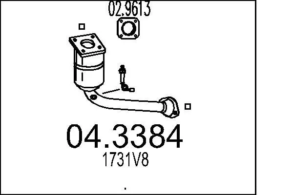 Handler.Part Catalytic converter MTS 043384 1