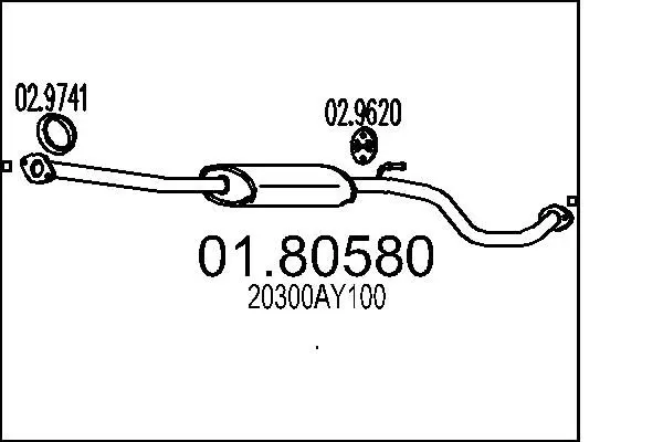 Handler.Part Middle silencer MTS 0180580 1