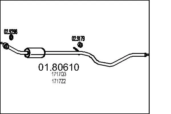 Handler.Part Middle silencer MTS 0180610 1