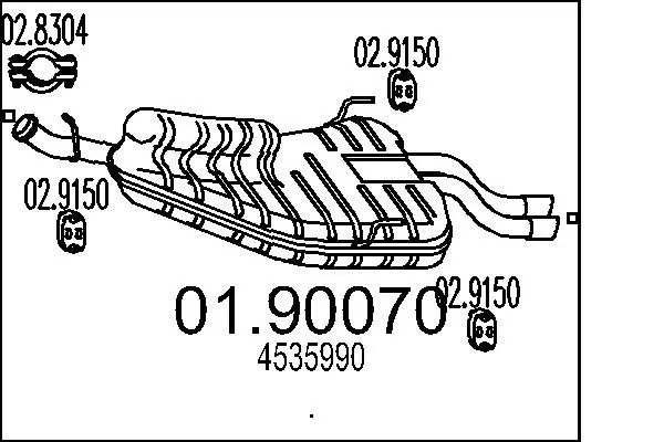 Handler.Part End silencer MTS 0190070 1