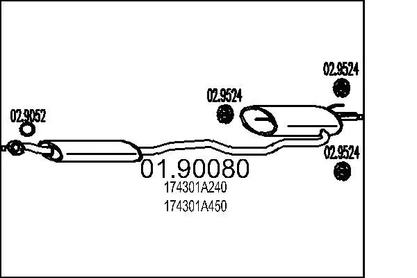 Handler.Part End silencer MTS 0190080 1