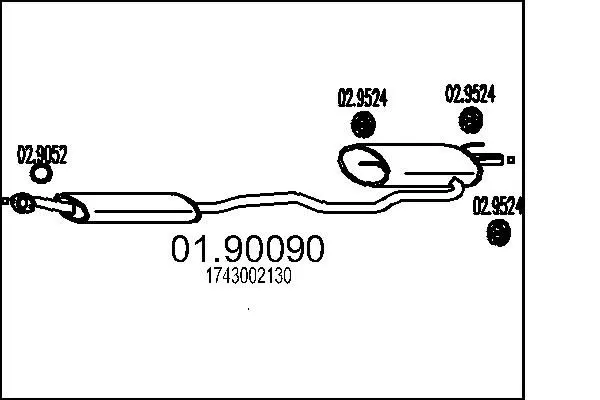 Handler.Part End silencer MTS 0190090 1