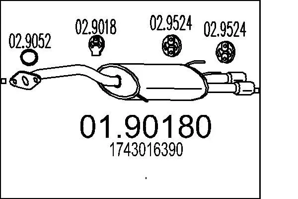 Handler.Part End silencer MTS 0190180 1