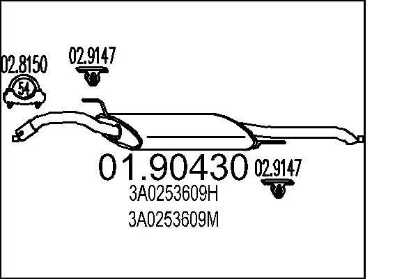 Handler.Part End silencer MTS 0190430 1