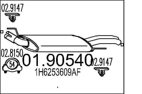 Handler.Part End silencer MTS 0190540 1