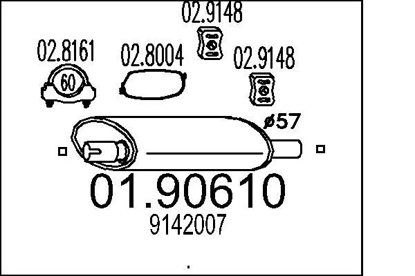 Handler.Part End silencer MTS 0190610 1