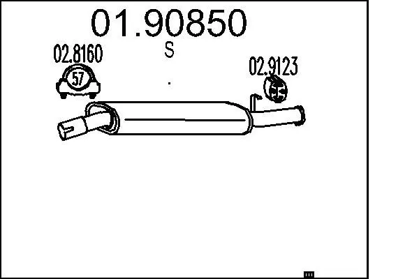 Handler.Part End silencer MTS 0190850 1