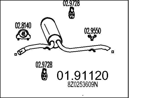 Handler.Part End silencer MTS 0191120 1