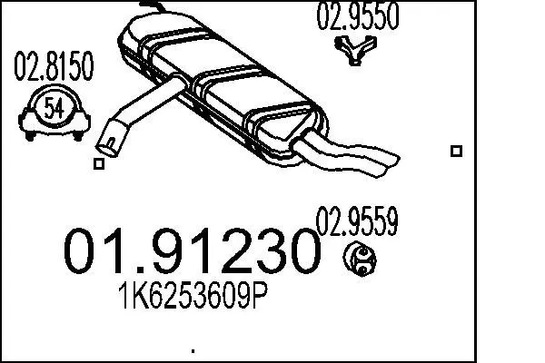 Handler.Part End silencer MTS 0191230 1