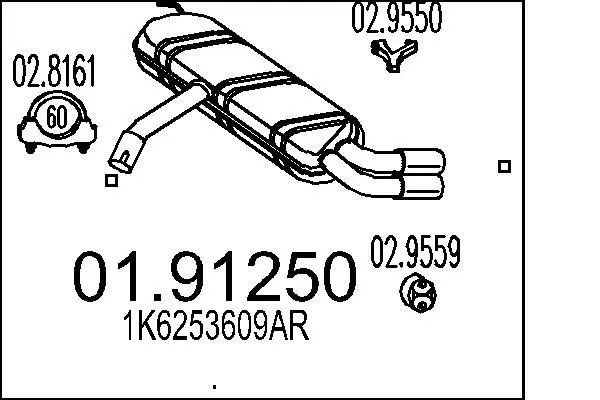 Handler.Part End silencer MTS 0191250 1