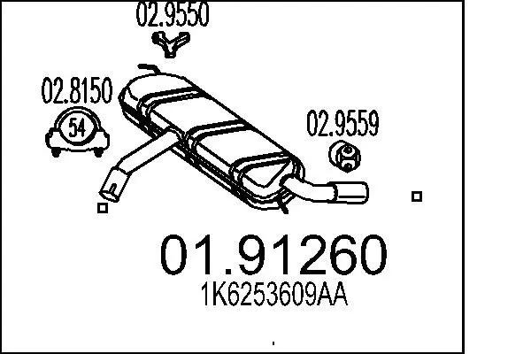 Handler.Part End silencer MTS 0191260 1