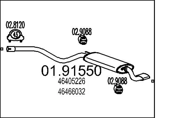 Handler.Part End silencer MTS 0191550 1