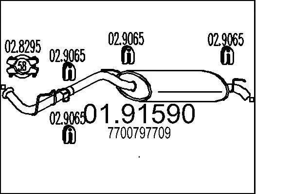 Handler.Part End silencer MTS 0191590 1