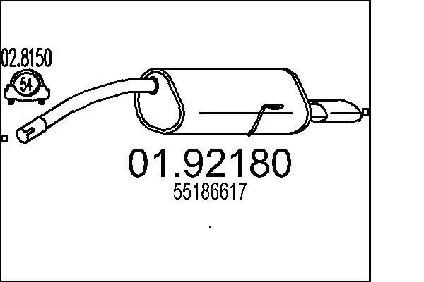 Handler.Part End silencer MTS 0192180 1