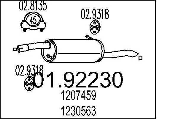 Handler.Part End silencer MTS 0192230 1