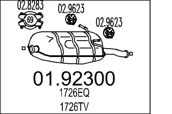 Handler.Part End silencer MTS 0192300 1