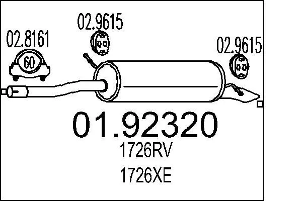 Handler.Part End silencer MTS 0192320 1