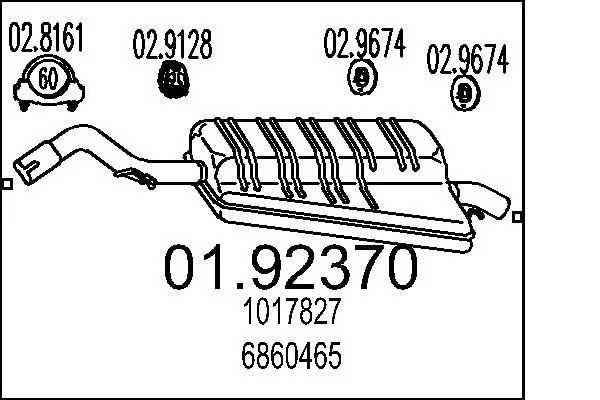 Handler.Part End silencer MTS 0192370 1