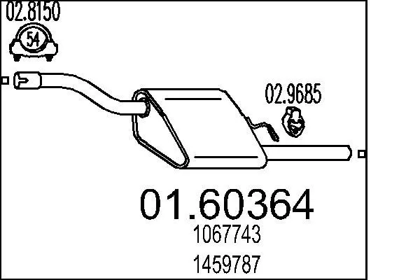 Handler.Part End silencer MTS 0160364 1