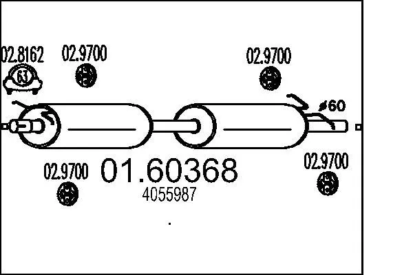 Handler.Part End silencer MTS 0160368 1