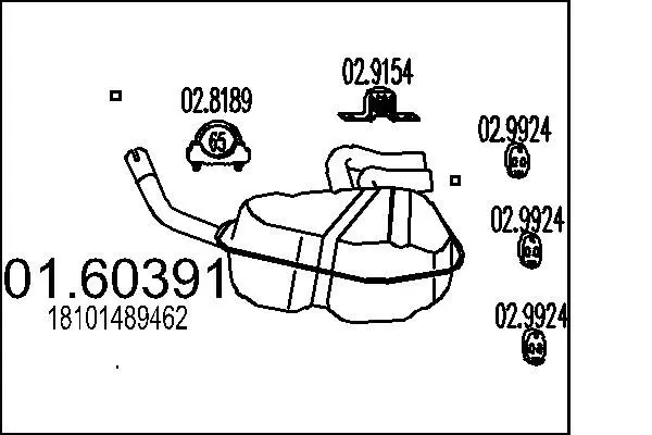 Handler.Part End silencer MTS 0160391 1