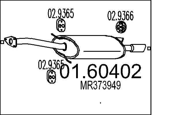 Handler.Part End silencer MTS 0160402 1