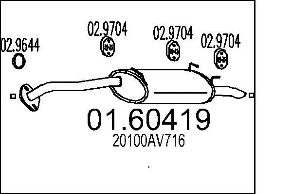 Handler.Part End silencer MTS 0160419 1