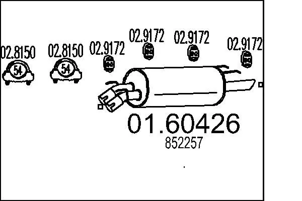 Handler.Part End silencer MTS 0160426 1