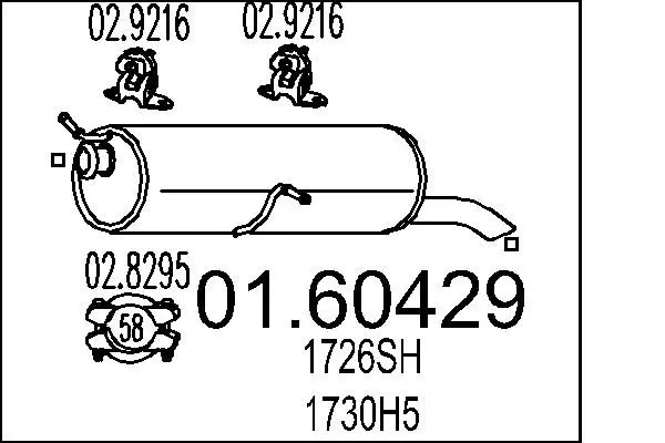 Handler.Part End silencer MTS 0160429 1