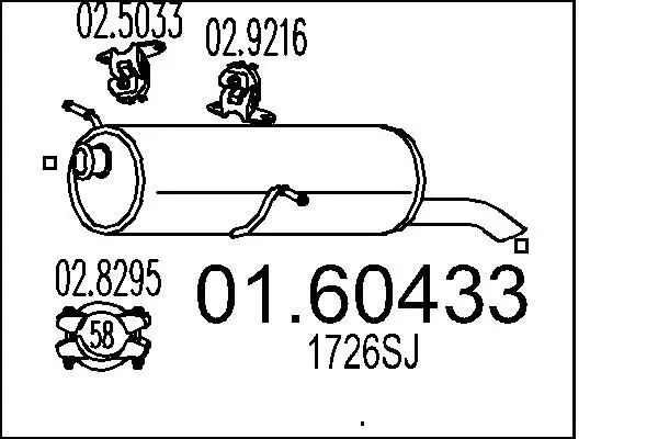 Handler.Part End silencer MTS 0160433 1