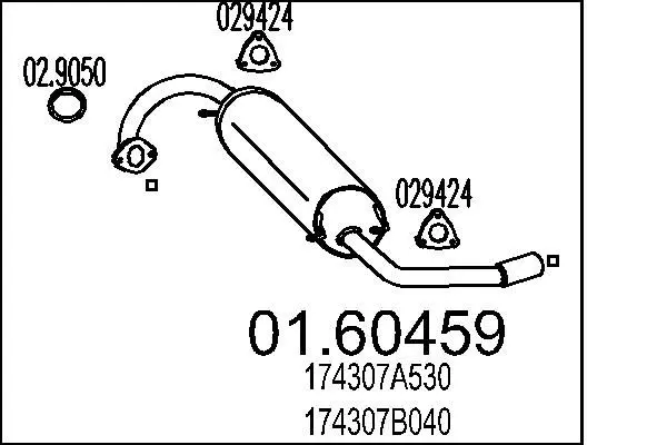 Handler.Part End silencer MTS 0160459 1