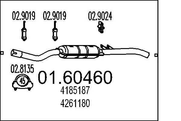 Handler.Part End silencer MTS 0160460 1