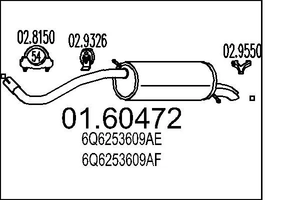 Handler.Part End silencer MTS 0160472 1