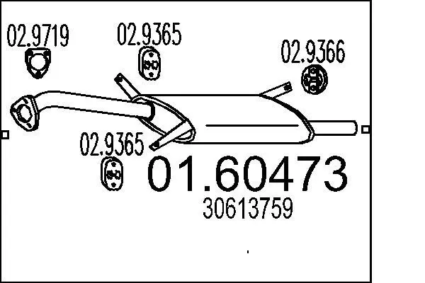 Handler.Part End silencer MTS 0160473 1