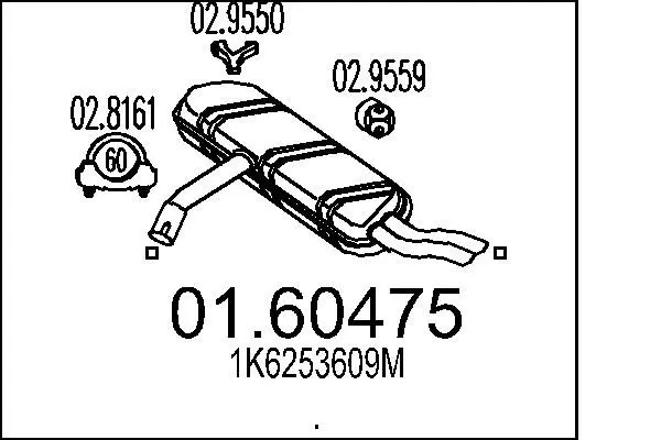 Handler.Part End silencer MTS 0160475 1