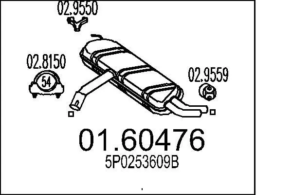 Handler.Part End silencer MTS 0160476 1