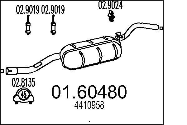 Handler.Part End silencer MTS 0160480 1