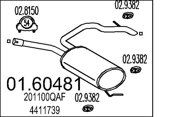 Handler.Part End silencer MTS 0160481 1