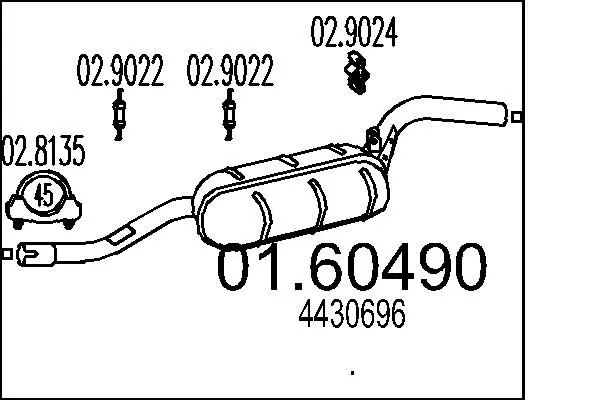 Handler.Part End silencer MTS 0160490 1