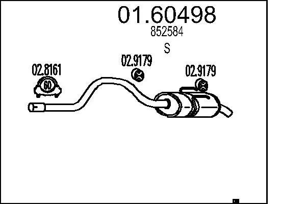 Handler.Part End silencer MTS 0160498 1