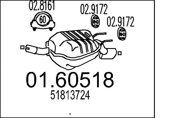 Handler.Part End silencer MTS 0160518 1