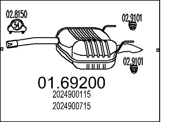 Handler.Part End silencer MTS 0169200 1